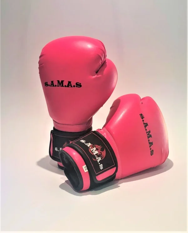 12 Ounce Gloves Poromeric Leather Pink