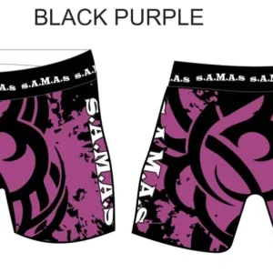 Compression Wear Male Shorts Black Purple