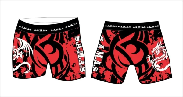 Compression Wear Male Shorts Red