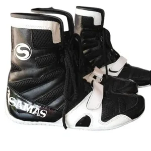 FIGHTER - TRAINING GEAR LEATHER, Boxing Fight Wear Black & White