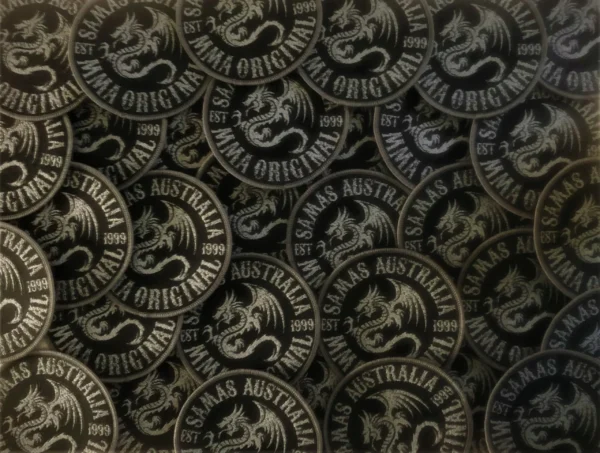 PATCH 90mm MMA ORIGINAL Black & Silver