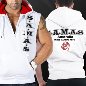 SAMAS White Sleeveless Hoodie