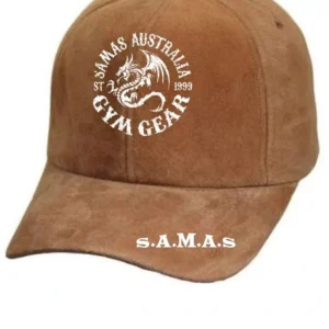 Tan Suede Leather Cap Gym Gear