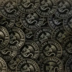 PATCH 90mm MMA ORIGINAL Black & Silver