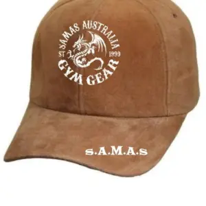 Tan Suede Leather Cap Gym Gear